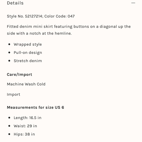 Free People Notched Denim Mini Skirt #39N - Picture 8 of 8